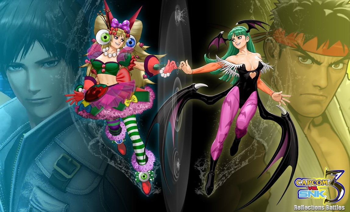 KOFXIV_cvs_sylvie_and_morrigan_by_ronnymaia